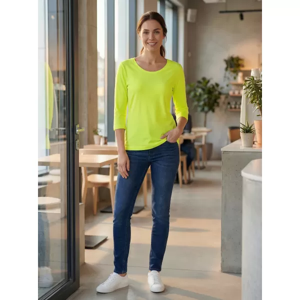  Dámske tričko s 3/4 rukávom ALTISPORT MARAXA LTSR670 ŽLTÁ 