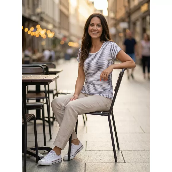  Dámske tričko s krátkym rukávom ALTISPORT GOBNATA LTSR640 BIELA 