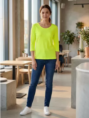 Dámske tričko s 3/4 rukávom ALTISPORT MARAXA LTSR670 ŽLTÁ