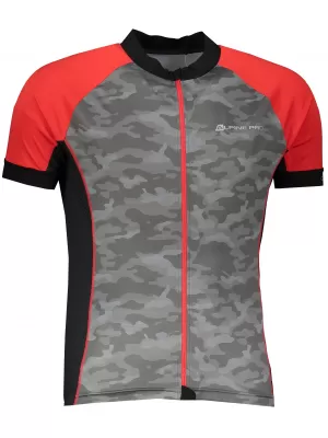 Pánsky cyklistický dres ALPINE PRO MARK MTSR461 ŠEDÁ/ČERVENÁ