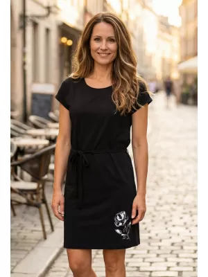 Dámske šaty ALTISPORT ALWILDA LSKR251 ČIERNA