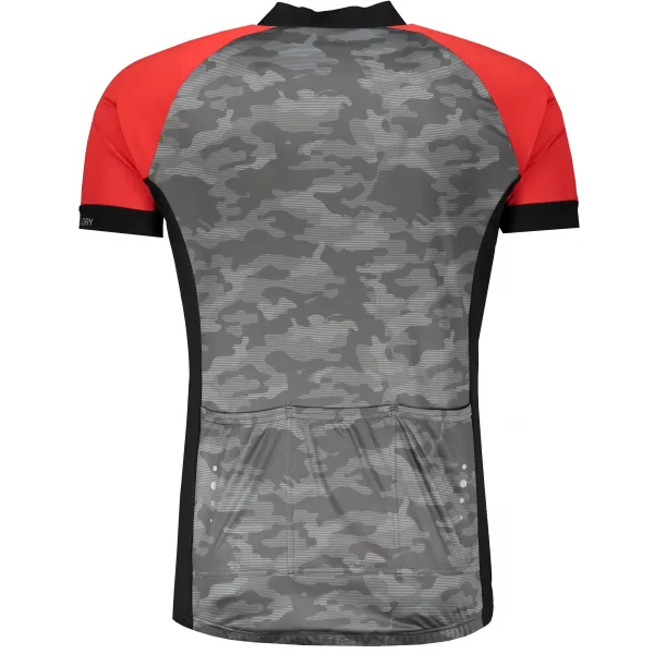  Pánsky cyklistický dres ALPINE PRO MARK MTSR461 ŠEDÁ/ČERVENÁ 