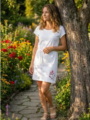 Dámske šaty ALTISPORT ALWILDA LSKR251 BIELA