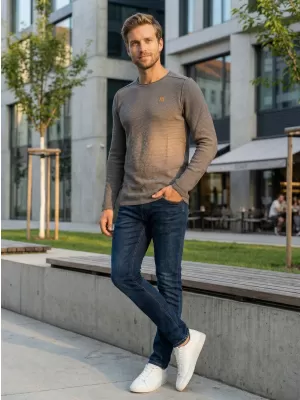 Pánsky sveter ALTISPORT quod MPLR079 ŠEDÁ