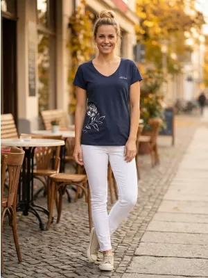 Dámske tričko s krátkym rukávom ALTISPORT Peržana LTSR637 MODRÁ