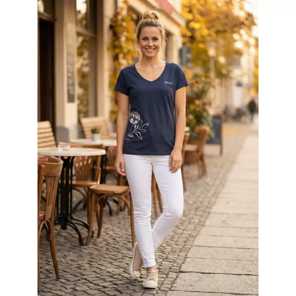  Dámske tričko s krátkym rukávom ALTISPORT Peržana LTSR637 MODRÁ 