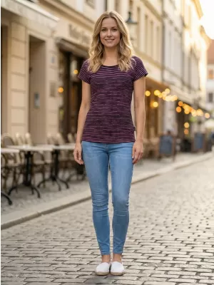 Dámske tričko s krátkym rukávom ALTISPORT GOBNATA LTSR640 ČIERNA