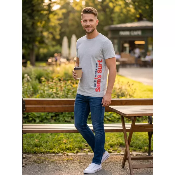  Pánske tričko s krátkym rukávom SAM 73 MT 766 SVETLO šedá 