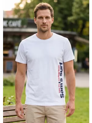 Pánske tričko s krátkym rukávom SAM 73 MT 766 biela