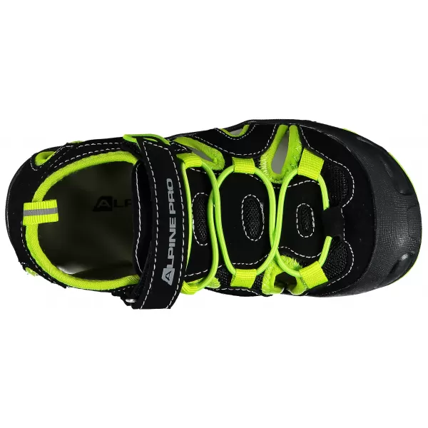  Detské sandále ALPINE PRO FLAVIO KBTR223 ČIERNA/ZELENÁ 