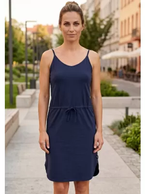 Dámske šaty SAM 73 EMILJA LSKR240 TMAVO modrá