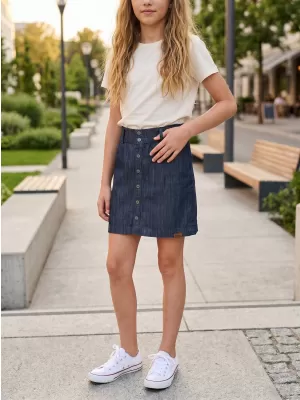 Dievčenské sukne SAM 73 GZ 521 TMAVÝ DENIM