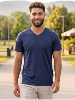 Pánske tričko s krátkym rukávom SAM 73 LADIUS MTSR524 TMAVO modrá