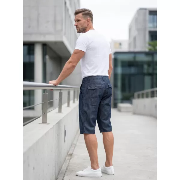  Pánske šortky SAM 73 MS 736 TMAVÝ DENIM 