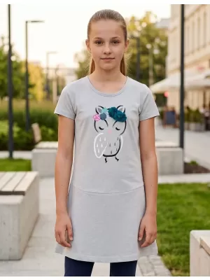 Dievčenské šaty SAM 73 KSKR069 SVETLO šedá