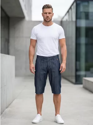Pánske šortky SAM 73 MS 736 TMAVÝ DENIM
