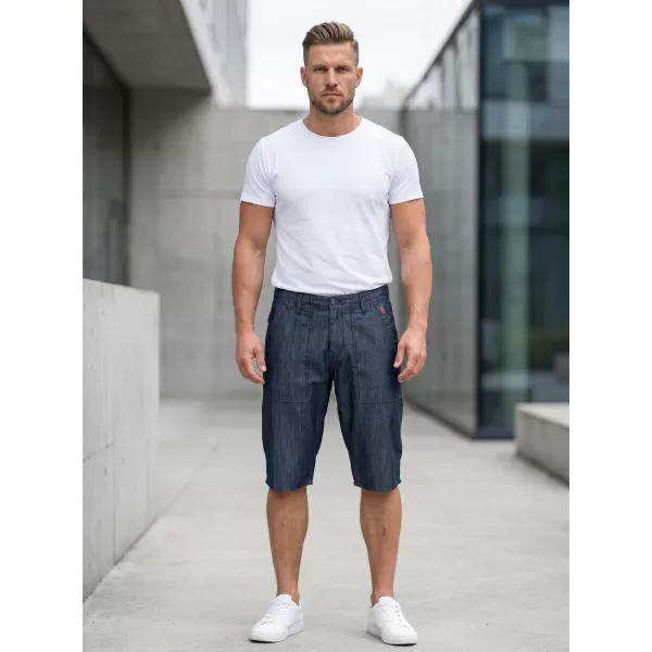  Pánske šortky SAM 73 MS 736 TMAVÝ DENIM 
