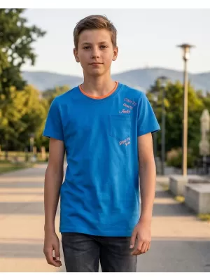 Chlapčenské tričko s krátkym rukávom SAM 73 KTSR257 modrá