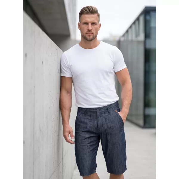  Pánske šortky SAM 73 MS 736 TMAVÝ DENIM 