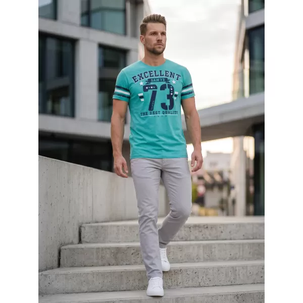  Pánske tričko s krátkym rukávom SAM 73 MT 762 ZELENÁ NEON 