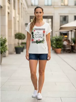 Dámske tričko s krátkym rukávom KIXMI JENNY BIELA