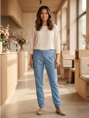 Dámske nohavice SAM 73 WK 755 SVETLÝ DENIM