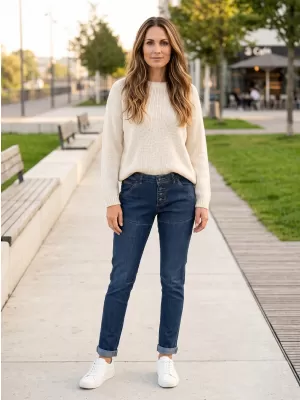 Dámske nohavice SAM 73 WK 753 TMAVÝ DENIM