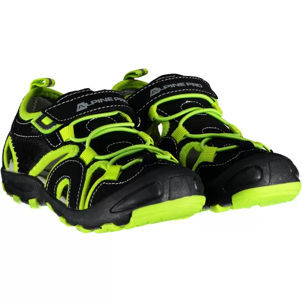  Detské sandále ALPINE PRO FLAVIO KBTR223 ČIERNA/ZELENÁ 