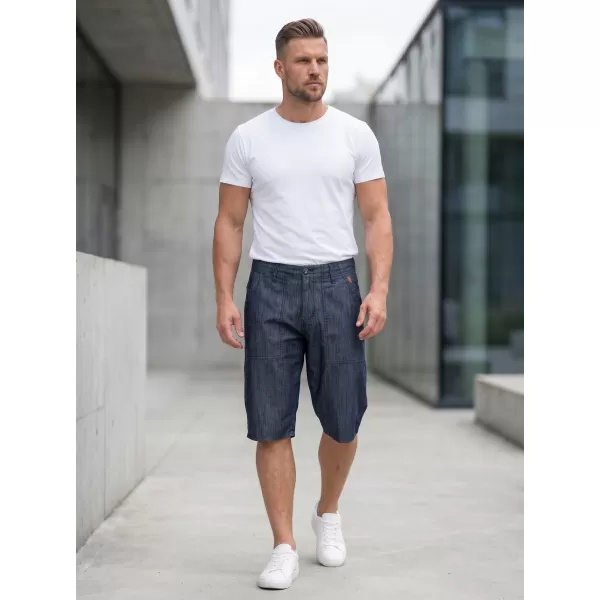  Pánske šortky SAM 73 MS 736 TMAVÝ DENIM 