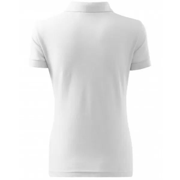  Dámske tričko s golierom MALFINI COTTON 213 BIELA 