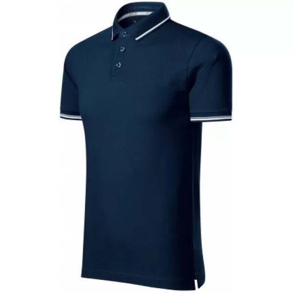  Pánske tričko s golierom MALFINI PREMIUM PERFECTION PLAIN 251 NÁMORNÁ MODRÁ 