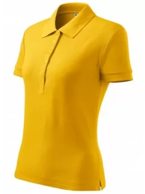 Dámske tričko s golierom MALFINI COTTON 213 ŽLTÁ