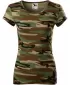 Dámske tričko MALFINI CAMO PURE 122 CAMOUFLAGE BROWN