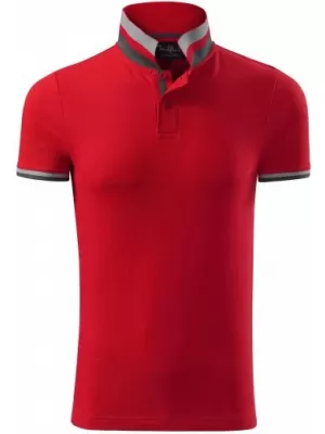 Pánske tričko s golierom MALFINI PREMIUM COLLAR UP 256 FORMULA RED