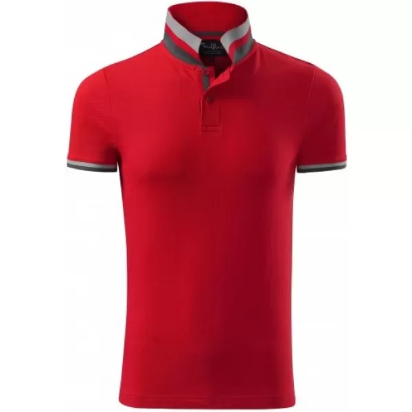  Pánske tričko s golierom MALFINI PREMIUM COLLAR UP 256 FORMULA RED 