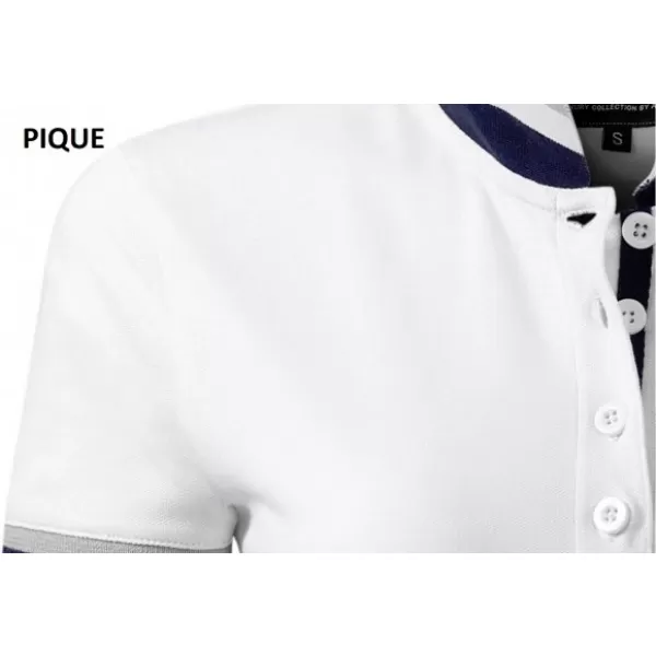  Pánske tričko s golierom MALFINI PREMIUM COLLAR UP 256 BIELA 