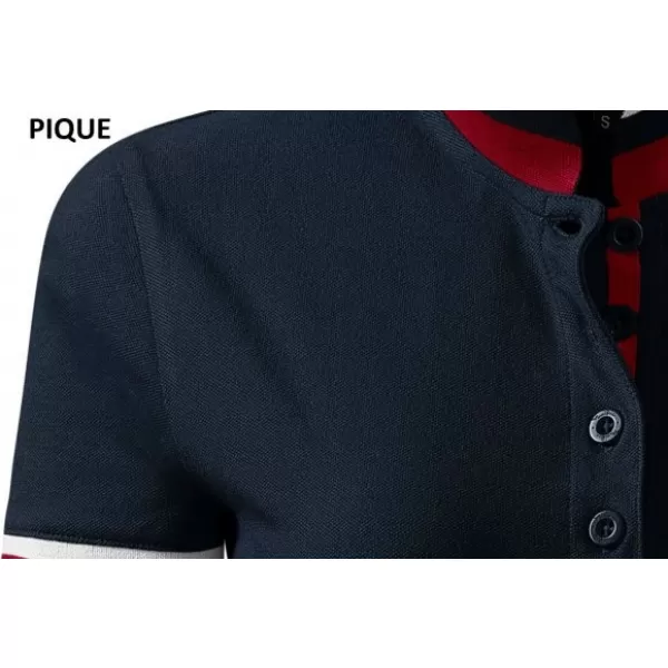 Dámske tričko s golierom MALFINI PREMIUM COLLAR UP 257 DARK NAVY 