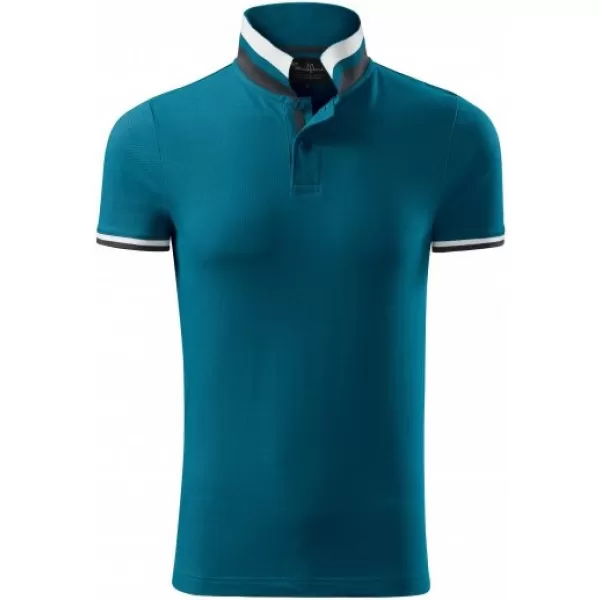  Pánske tričko s golierom MALFINI PREMIUM COLLAR UP 256 PETROLEJOVÁ 