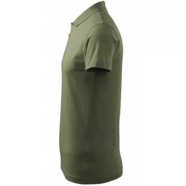 Pánske tričko s golierom MALFINI SINGLE J. 202 KHAKI 