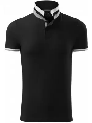 Pánske tričko s golierom MALFINI PREMIUM COLLAR UP 256 ČIERNA