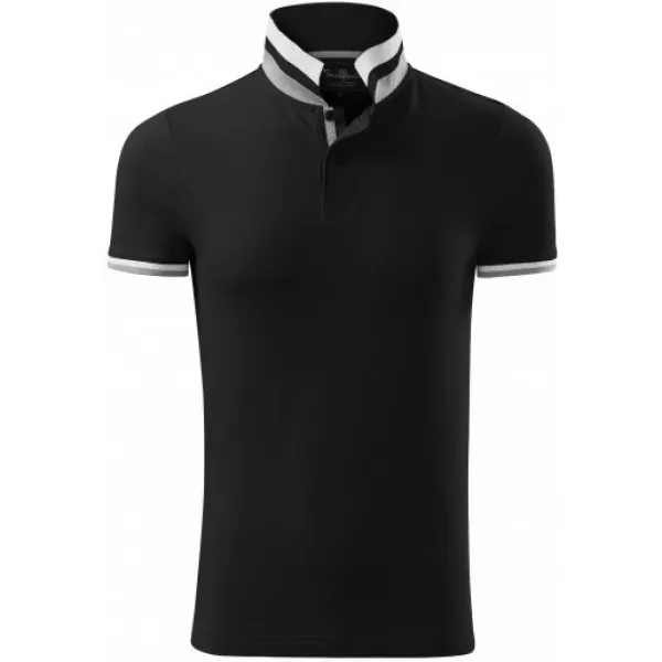  Pánske tričko s golierom MALFINI PREMIUM COLLAR UP 256 ČIERNA 