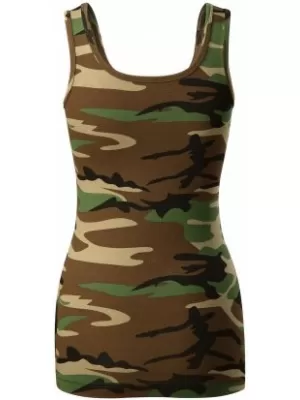 Dámske tielko MALFINI TRIUMPH 136 CAMOUFLAGE BROWN
