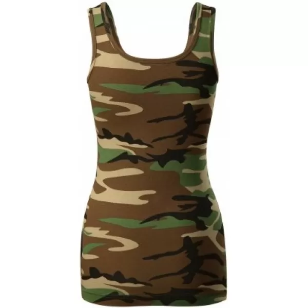  Dámske tielko MALFINI TRIUMPH 136 CAMOUFLAGE BROWN 