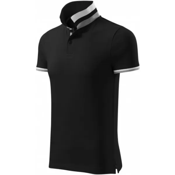  Pánske tričko s golierom MALFINI PREMIUM COLLAR UP 256 ČIERNA 