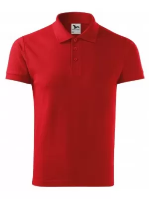 Pánske tričko s golierom MALFINI COTTON 212 ČERVENÁ