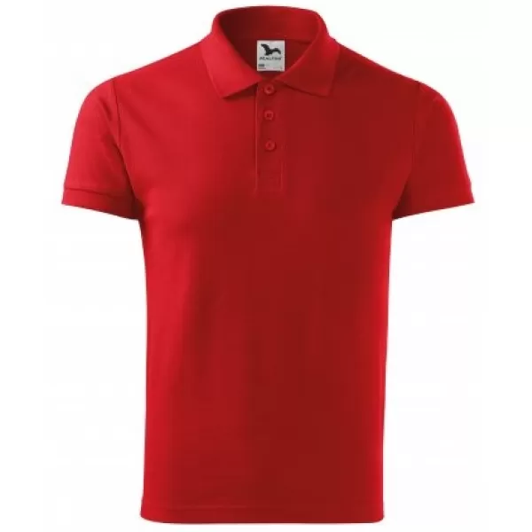  Pánske tričko s golierom MALFINI COTTON 212 ČERVENÁ 