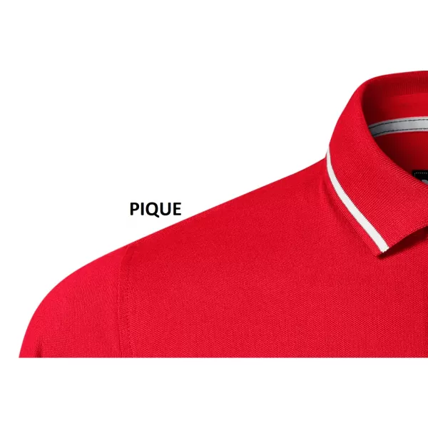  Pánske tričko s golierom MALFINI PREMIUM PERFECTION PLAIN 251 FORMULA RED 