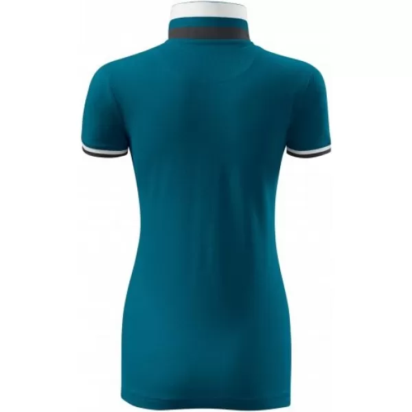  Dámske tričko s golierom MALFINI PREMIUM COLLAR UP 257 PETROLEJOVÁ 