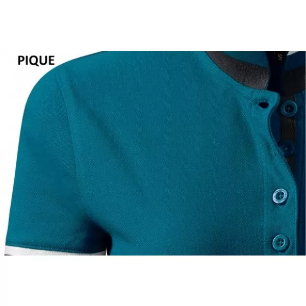  Pánske tričko s golierom MALFINI PREMIUM COLLAR UP 256 PETROLEJOVÁ 