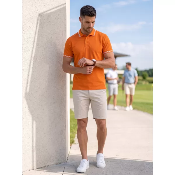  Pánske tričko s golierom MALFINI URBAN 219 ORANŽOVÁ 